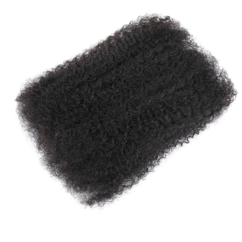1B Afro Kinky Curly Human Hair Bundle - 16 Inch, Natural Black, 50g