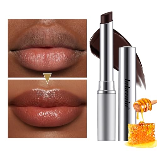 2Pcs Black & Pink Honey Lipstick Tinted Lip Balm ? Moisturizing Sheer Lip with Natural Shine, Hydrating & Lightweight Lip Tint, Long-Lasting Dark Cherry Tinted Balm Lip Stain (Black & Pink, 2)