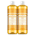 Dr. Bronner's Citrus Castile Liquid Soap 16 oz Pack of 2 - Natural Body Wash