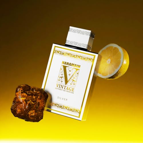Al Haramain Vintage Silver Perfume for Women and Men - Citrus Mint Scent - 3.33 oz Extrait De Parfum