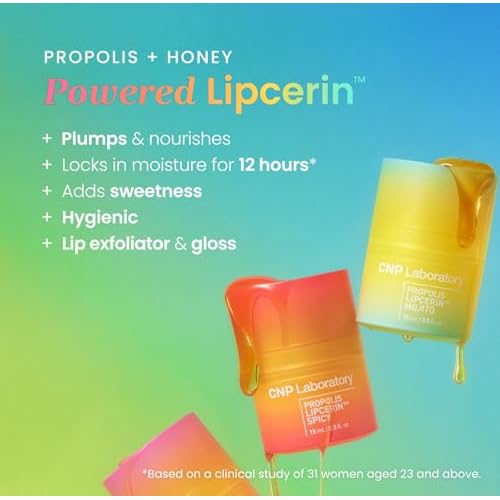 CNP Lip Duo - Honey Lip Butter Bundle | Hydrating Overnight Manuka Lip Balm & Mask, 12hrs Long-lasting Moisture, Gentle Exfoliation, Korean Skin Care