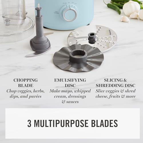 10 Cup Food Processor & Electric Chopper - Sky Blue - One Touch Pulse