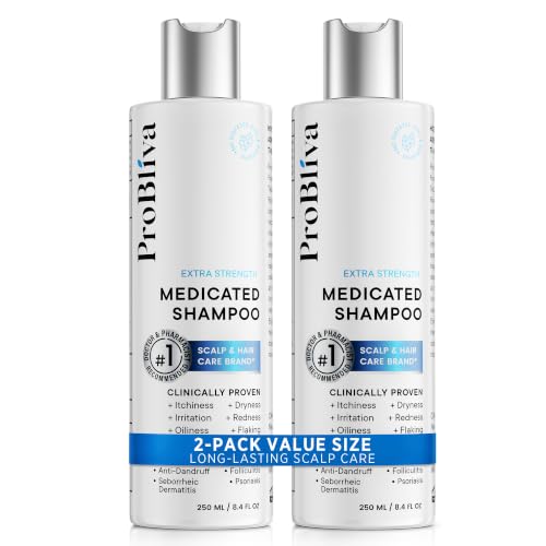 ProBliva Anti-Dandruff Shampoo 2-Pack | Fungal & Scalp Treatment with Zinc Pyrithione & Salicylic Acid