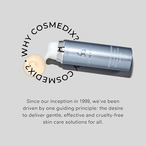 COSMEDIX Peptide-Rich Defense Face Moisturizer - Hydrating Face Lotion with Broad Spectrum SPF 50 Sunscreen for Dark Spots, Fine Lines & Wrinkles - Facial Skin Care for Softer & Smoother Skin