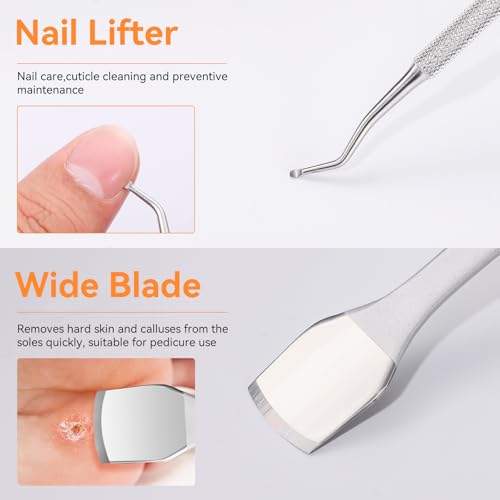FAMILIFE 7-Piece Pedicure Kit Brown – Stainless Nail Tools for Ingrown Toenails
