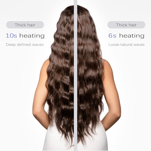 4-in-1 Hair Crimper Waver Curling Iron for Beach Waves & Deep Waves, Adjustable Temp