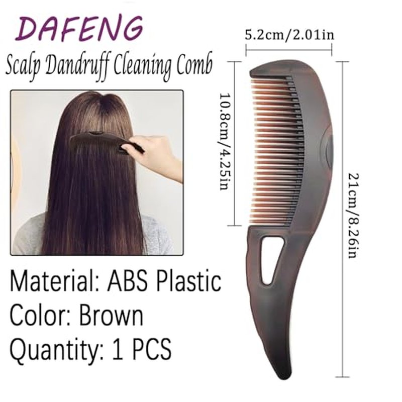 Dandruff Comb, Hollow Tooth Button Comb, Detoxing Comb Energy Massage Comb, Scalp Psoriasis Comb Dandruff Removal Comb, Lice Comb Multifunctional Hairbrush For Women Men Kids