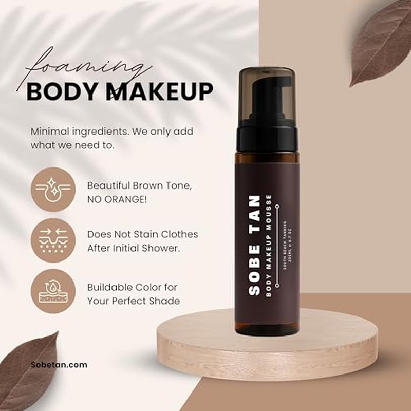 Brown Self Tanner Mousse ? Rapid 14% DHA, Instant Natural Glow, No Transfer, Fragrance-Free, Fast Drying, Rain-Resistant, Streak-Free Bronzing Foam for Face & Body, Long Lasting Tan for All Skin Tones