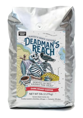 Raven's Brew Deadman's Reach Dark Roast Coffee 80oz - Whole Bean, High-Speed Blend with Sweet Bite