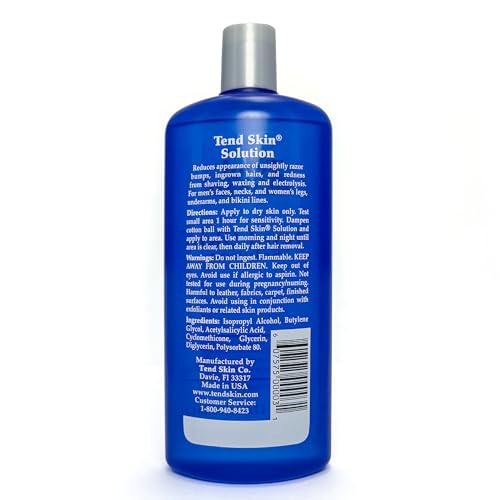 Tend Skin Solution for Razor Bumps & Ingrown Hair 16 Fl Oz - Post Shaving & Facial Toner