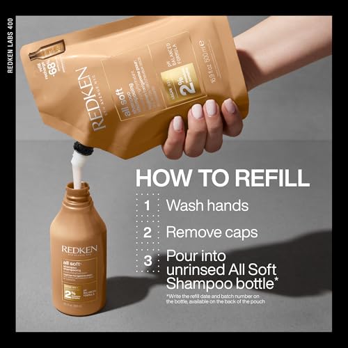 Redken All Soft Shampoo for Dry, Brittle Hair – 16.9 Fl Oz