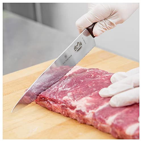 Victorinox 7.5-Inch Wavy Edge Chef's Knife with Rosewood Handle – Swiss Quality Kitchen Tool