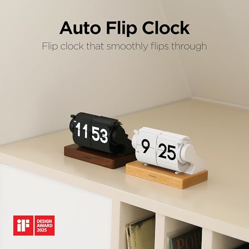 Mini Flip Clock with Alarm & Timer - Rechargeable White Variation of THIS listing