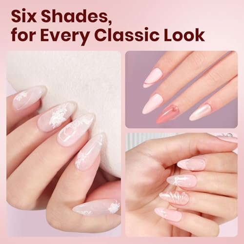 Beetles Ethereal Glow HEMA-Free Gel Nail Kit with UV Light - 6 Color Set