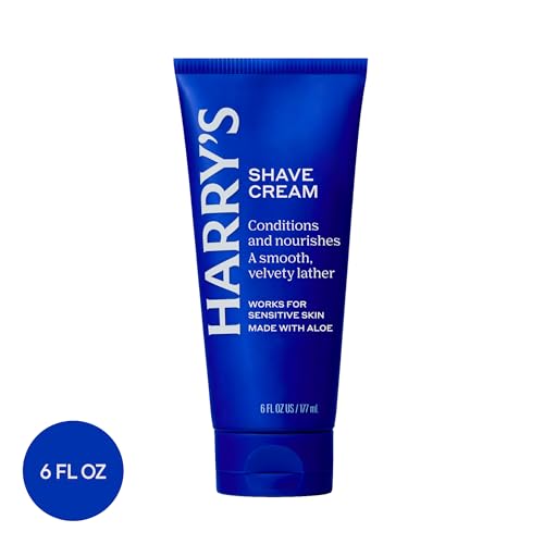 Harry's Shaving Cream for Men with Aloe and Eucalyptus - 6 oz - Conditions Skin and Softens Facial Hair for Shaving - Safe-for Sensitive Skin,(Pack of 4)