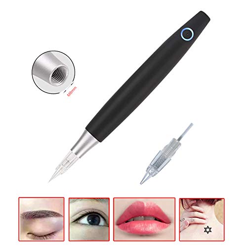 Wireless Rotary Tattoo Pen Machine for Eyebrows Eyeliners Lips with 10 Needles