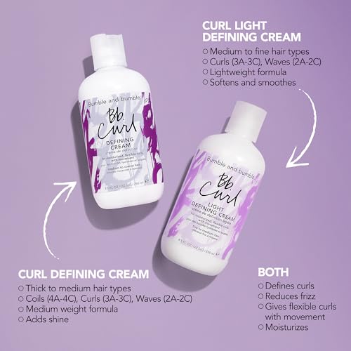 8.5oz Curl Defining Styling Cream for Fine to Medium Hair - Moisture & Anti-Frizz