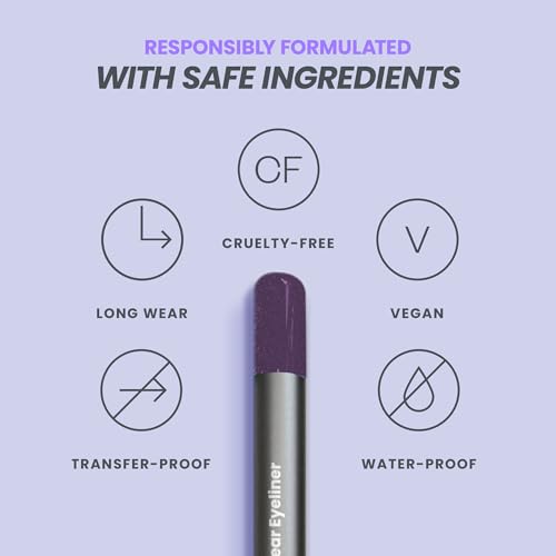 Wonderskin 1440 Longwear Eyeliner (Eggplant) with Wonderskin Black Mascara