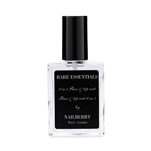 Nailberry 2-in-1 Base & Top Coat - High Shine, Long-Lasting, Vegan, Halal, 15ml