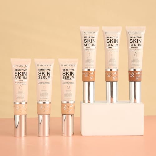 PHOERA Hydrating Serum Foundation,Flawless Full Coverage and Hypoallergenic Makeup Base Foundation. (N01 Porcelain, norm)