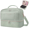 Leudes Nail Bag Organizer Case for 42 Bottles & Gel Lamp - Sage Green