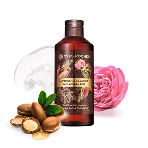 Argan & Rose Hammam Bath & Shower Gel - Natural Botanical Cleansing 13.5oz