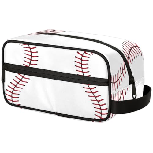 Bardic Kids Travel Toiletry Bag for boys - Baseball Hanging Toiletry Bag Softball Texture Ball Kindle Dopp Kit Cosmetic Organizer Makeup Bag Shower Shaving Bag for Men Women Travel Essential