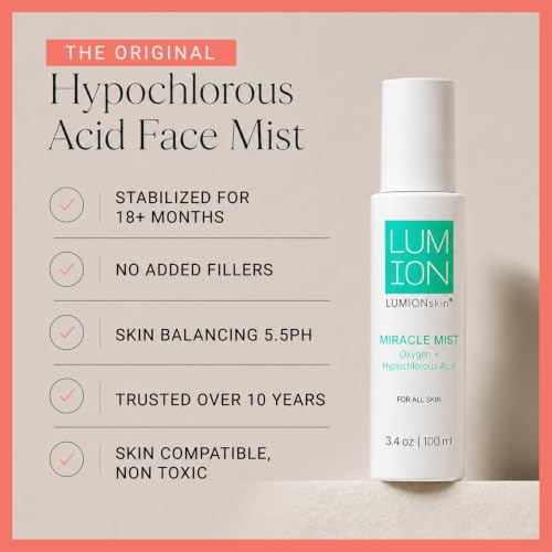 LUMIONskin Miracle Mist Purifying Hypochlorous Acid Spray 3.4 oz - Calming & Hydrating Face Mist (Variation of THIS listing)