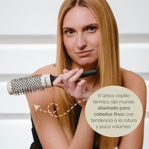 Termix Evolution Soft 28mm Hairbrush for Thin Hair with Ionized Bristles