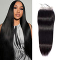 16 Inch Natural Black HD Lace Closure - Straight Brazilian Human Hair Pre Plucked with Baby Hair