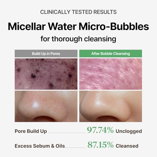 Menokin Pore Clear Bubble Cleanser with Green Clay & Low pH 5.5 - 5.07 fl oz - Deep Pore & Sebum Control