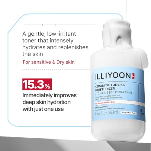 Illiyoon Ceramide Moisture Trio Set | Milky Toner, Cream & Lotion for Sensitive Skin