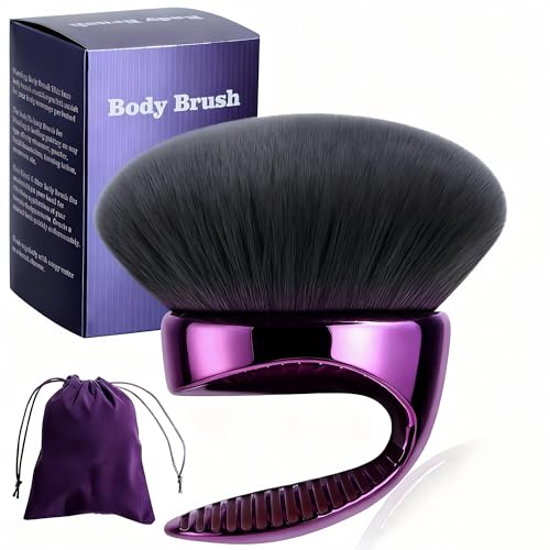 BS-MALL Extra-Large Multi-Purpose Body Brush ? Luxury Travel-Friendly Self Tanning & Loose Powder Makeup Brush with Super Soft Bristles for Daily Use & Even Application