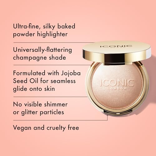 Highlighter - Lit and Luminous Baked Powder for Radiant Glow, Cruelty-Free, Vegan, 0.56 oz