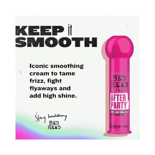 TIGI Bed Head After Party Smoothing Cream 2-Pack ? Ultimate Frizz Control Hair Care Products for Smooth, Shiny Hair, Summer Fruit Medley Scent, 3.38 Oz Ea