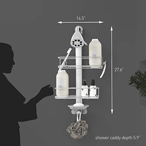 Simplehuman Adjustable Shower Caddy - Medium, Rust-Proof Stainless Steel & Aluminum