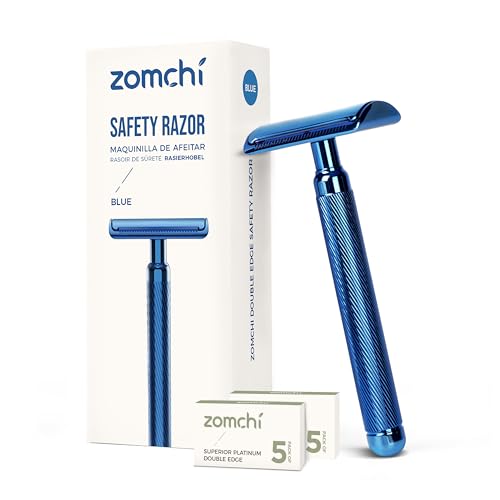 Upgrade Double Edge Safety Razor with 100 Counts Safety Razor Blades