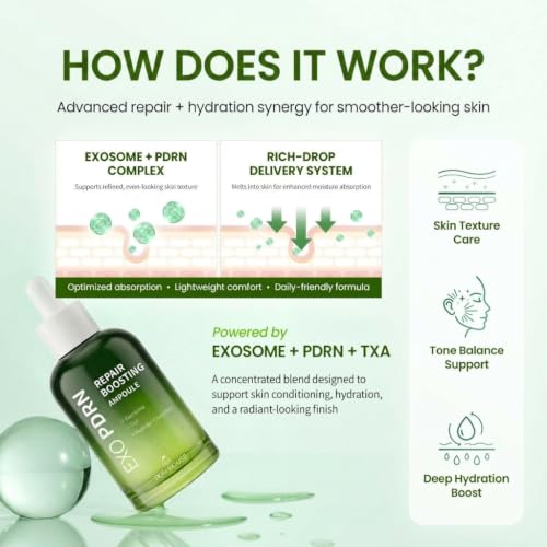 The Skin House Plant PDRN Ampoule Serum with Exosome & Tranexamic Acid, Vegan Skin Brightening & Hydrating Treatment