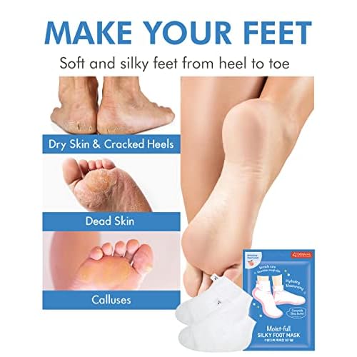 DERMAL 16 Combo Pack A Collagen Essence Full Face Facial Mask Sheet + Moistfull Silky Foot Socks & Hand Gloves Mask Combo 6 Pack