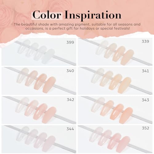 AzureBeauty Nude Pink Jelly Translucent Dip Powder Nail Kit – Long-Lasting Natural Finish