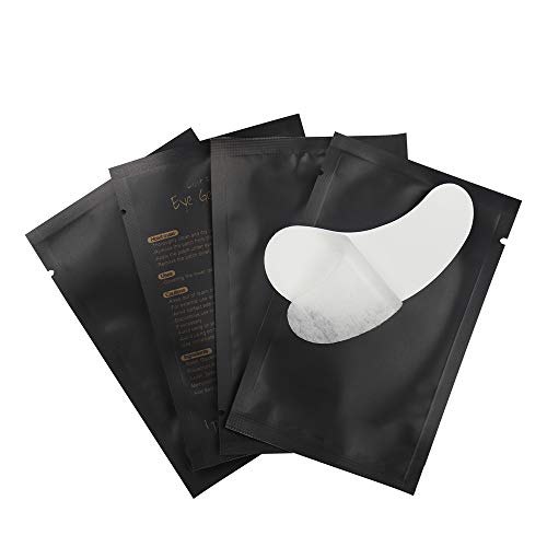 myaokue-up 100 Pairs Eye Gel Pads, Lint Free Under Eye Patches for Eyelash Extensions, Premium Eye Mask Beauty Tool Kit