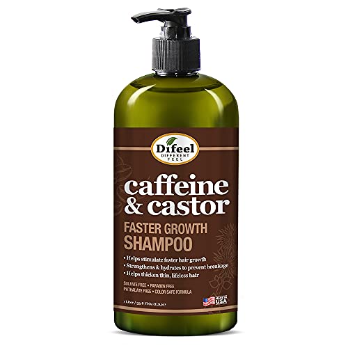 Hair Growth Shampoo & Conditioner Set with Caffeine & Castor Oil - 33.8 oz Each