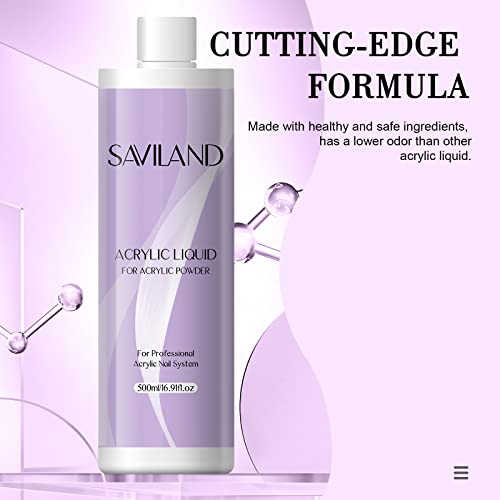 SAVILAND Acrylic Liquid for Nails 16.91 oz / 500 ml - Nail Extension & Art