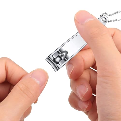 120 Pack Stainless Steel Nail Clippers Set with Carry Chain