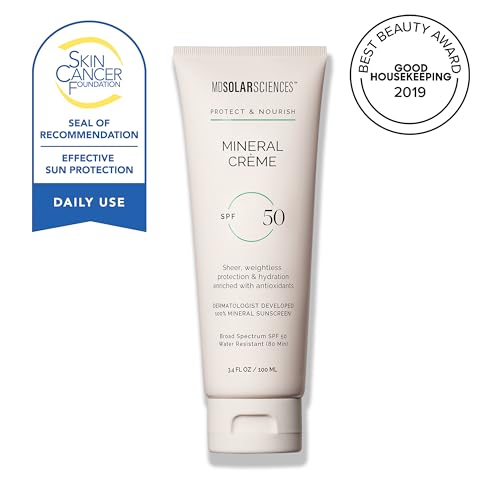 MDSolarSciences Mineral SPF 50 Sunscreen for Face 3.4 Fl Oz Water-Resistant Matte Finish