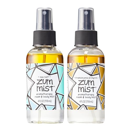 Indigo Wild Zum Mist Frankincense & Myrrh and Sea Salt Body & Room Spray 4oz (Pack of 2)