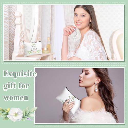 Block Print Designer Toiletry Bag & Makeup Case - Boho Floral Quilted Pouch for Cosmetics, Skincare - Waterproof Lined Organizer for Purse, Travel, Gift Large (9x7x4 inches) Multi 4