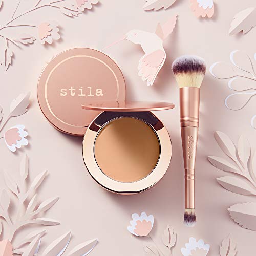 Double-Ended Makeup Brush for Face & Eyes - Cosmetic Application Tool