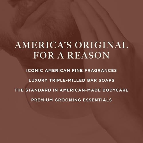 Caswell-Massey Triple Milled Heritage Woodgrain Sandalwood Three-Soap Set, Scented & Moisturizing Bath Soap, Made In The USA, 3 Count (Pack of 1)