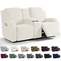 Loveseat Recliner Cover with Console - Cream, 2 Seater Fit 65-80 inch Variation of THIS listing